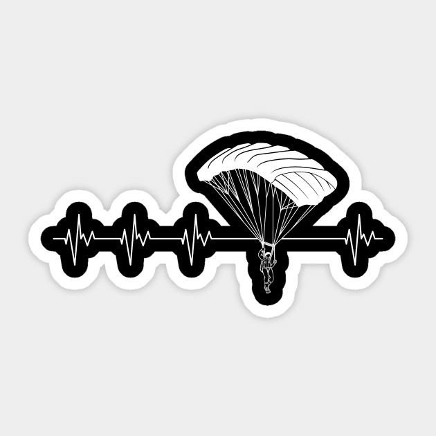 Skydiving heartbeat Sticker by captainmood